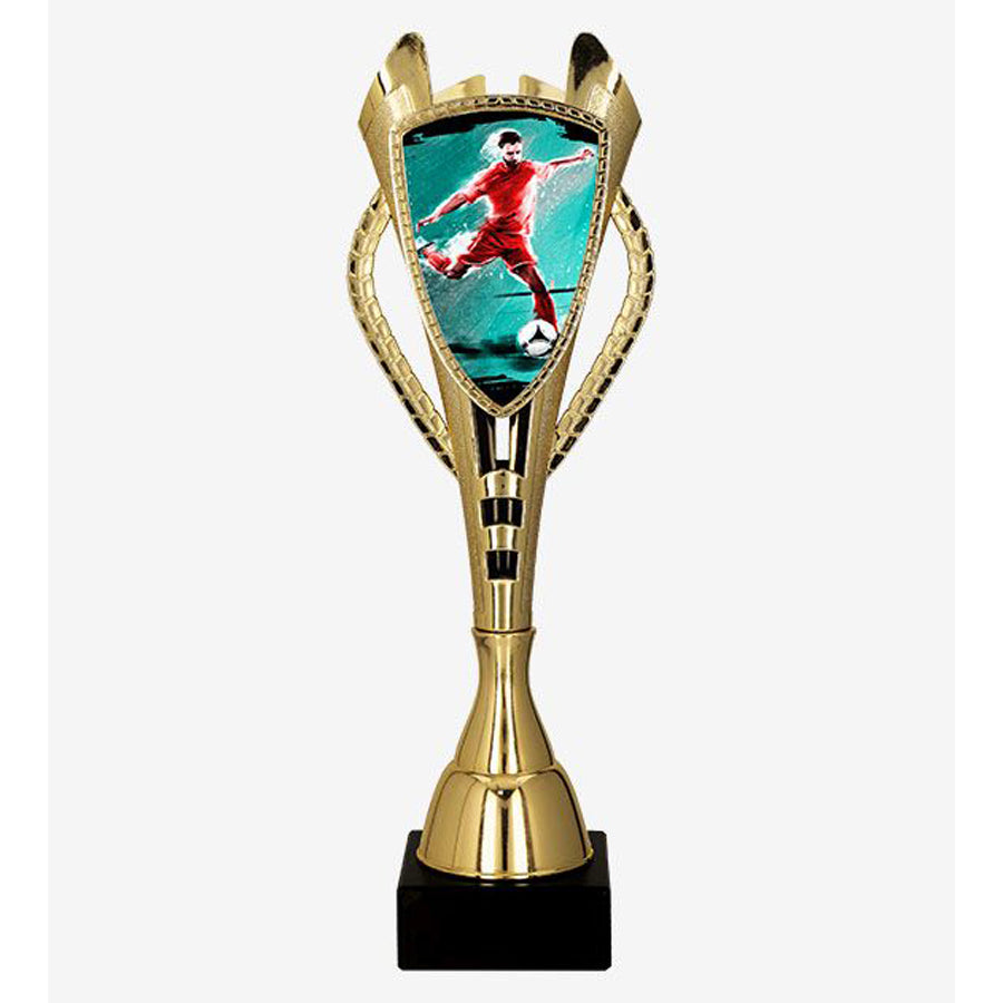 Cupa plastic aurie, fotbal, 7243/SOC1