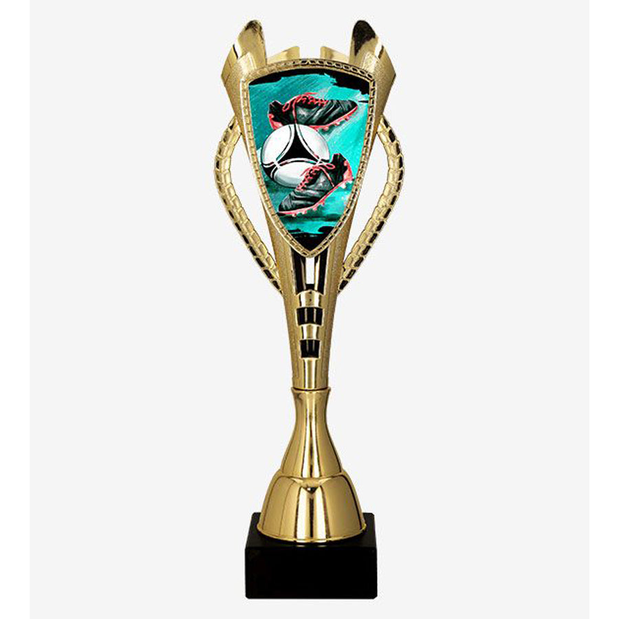 Cupa plastic aurie, fotbal, 7243/SOC2