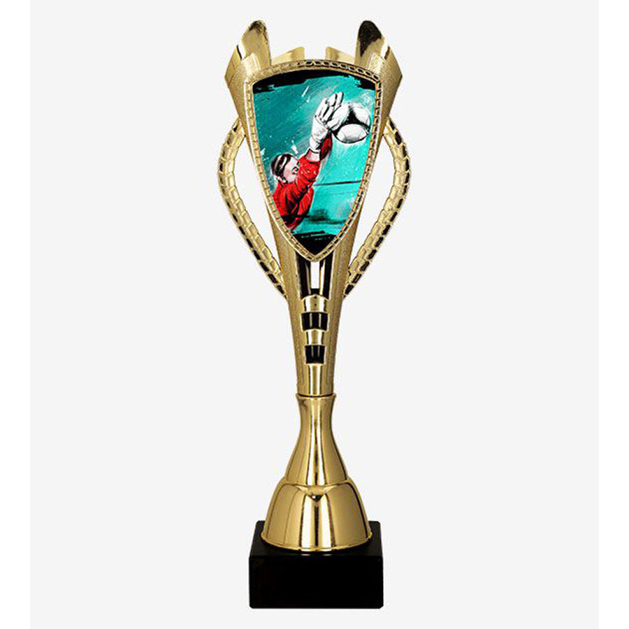 Cupa plastic aurie, fotbal, 7243/SOC3