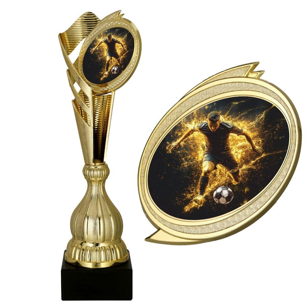 Cupa de plastic aurie, fotbal, 7249/SOC6