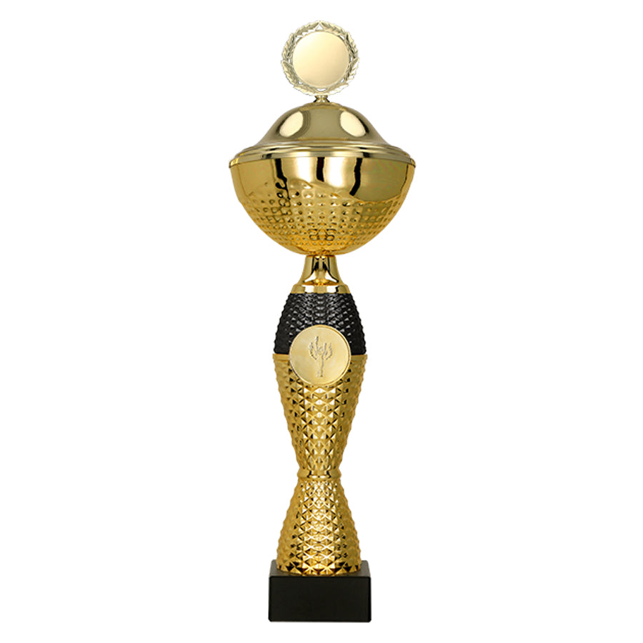 Cupa aurie cu negru, cu capac, 8346/P