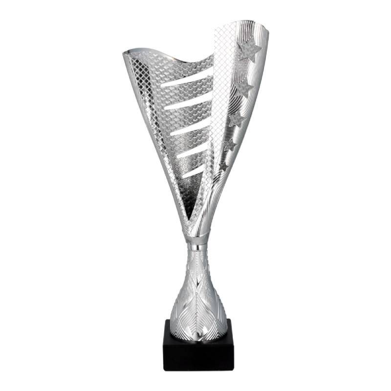 cupa argintie din plastic pentru premiere sportiva