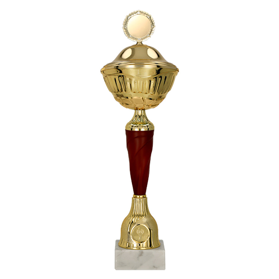 Cupa aurie cu burgundy, cu capac, 9257/P