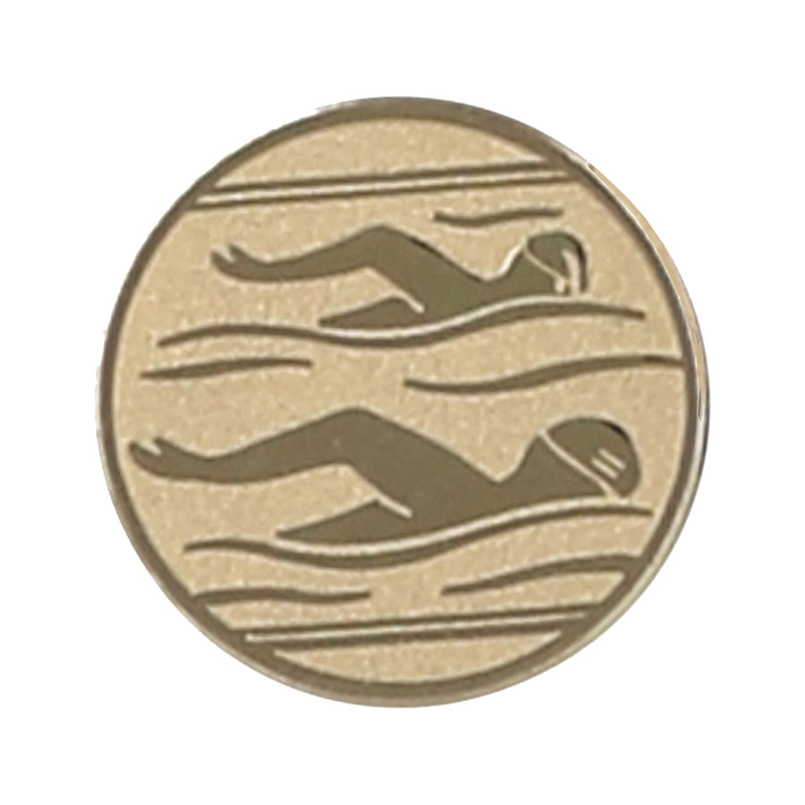 Emblema de aluminiu 25 mm, inot, D1-A10