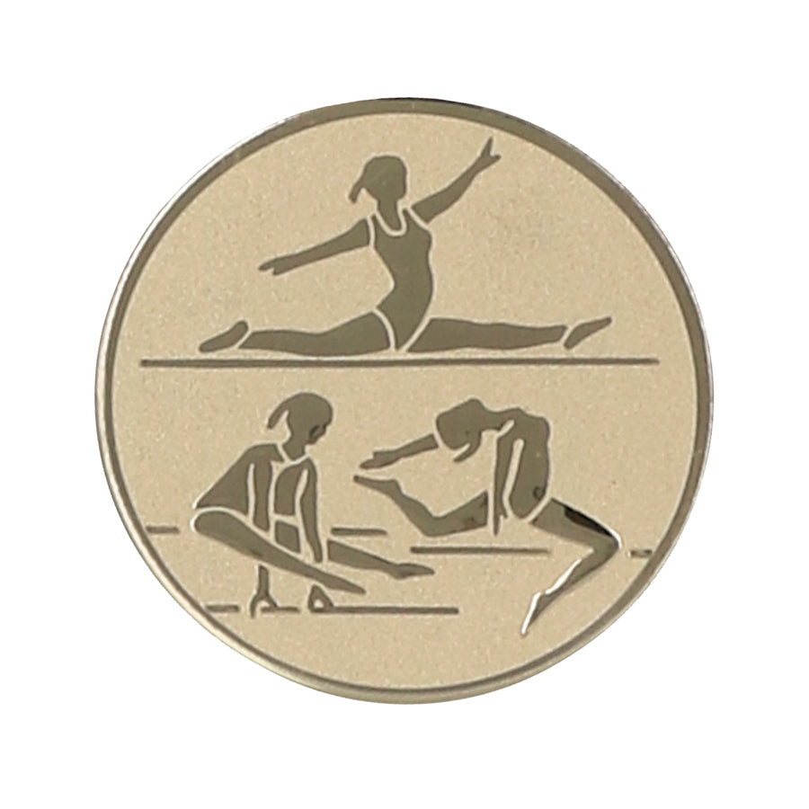 Emblema de aluminiu 25 mm, gimnastica feminina, D1-A130