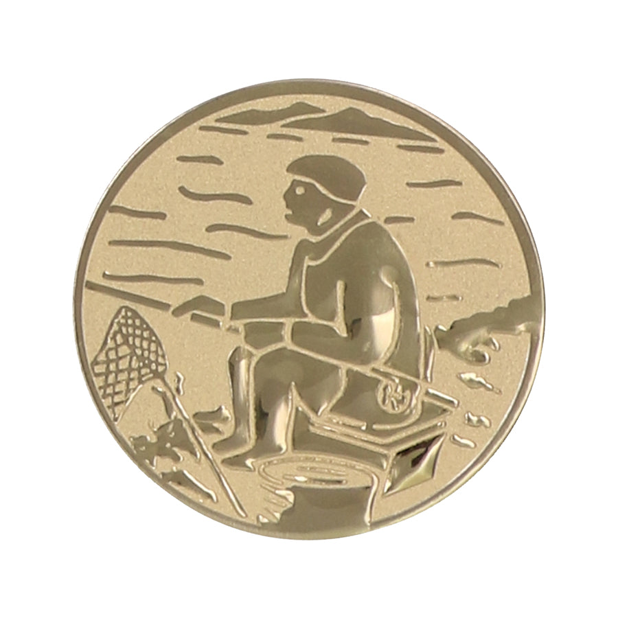 Emblema de aluminiu 25 mm, pescuit, D1-A55