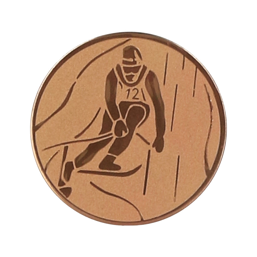 Emblema de aluminiu 25 mm, schi, D1-A93