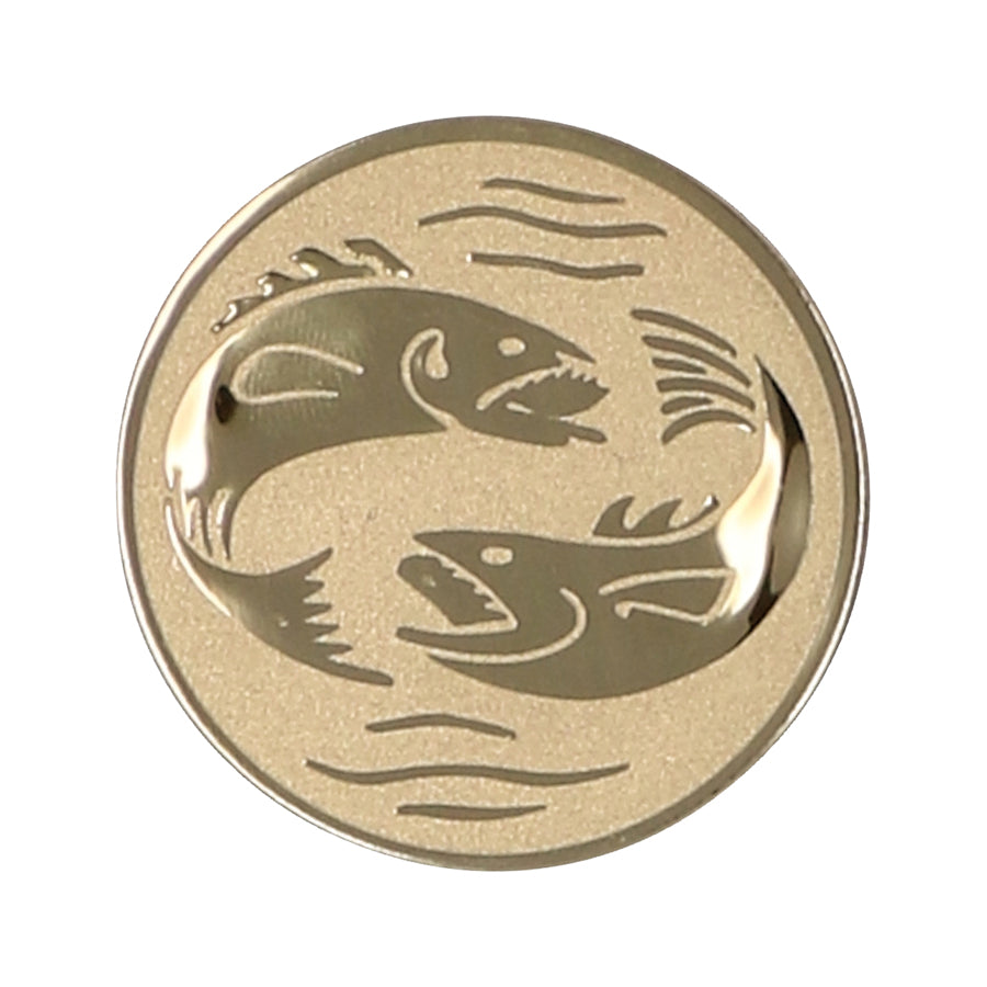 Emblema de aluminiu 50 mm, pescuit, D2-A56