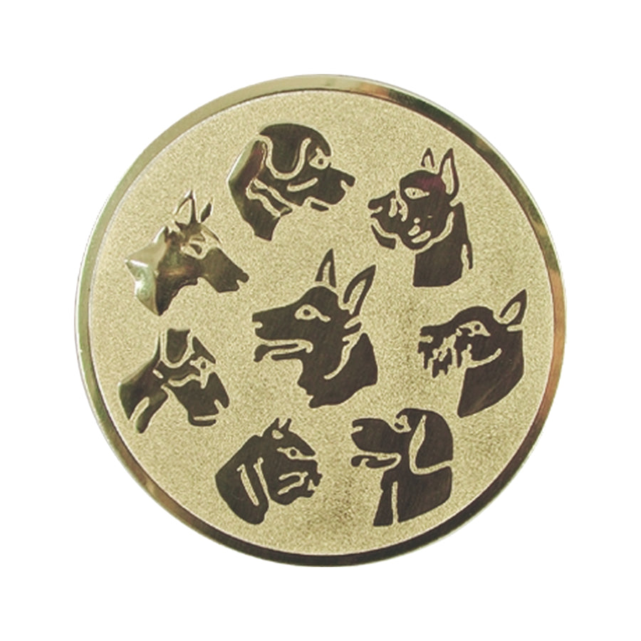 Emblema de aluminiu 50 mm, caini, D2-A76