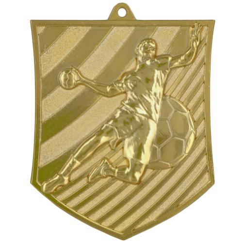 Medalie metalica pentru handbal cu diametrul de 7.8 cm