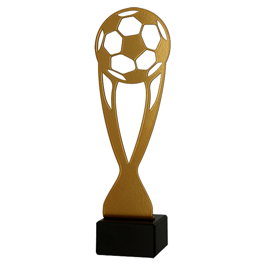 Trofeu de metal, cu baza de marmura, fotbal, ML-SOC1