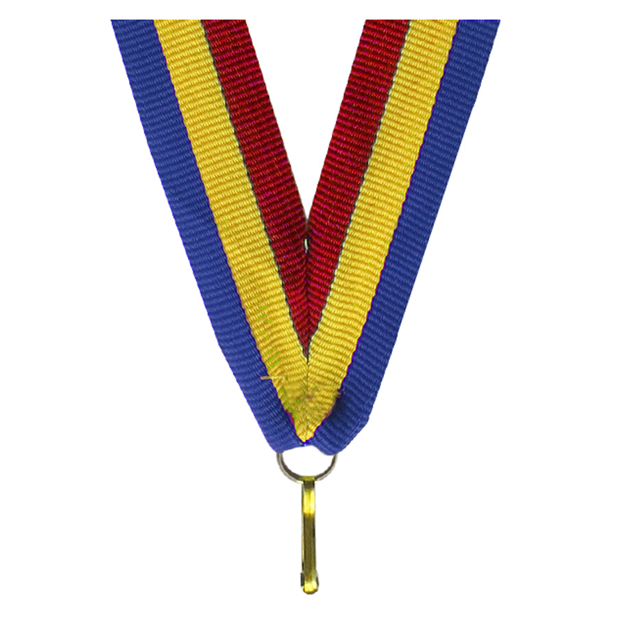 Snur medalie 22 mm, rosu-galben-albastru, V2-R/Y/BL
