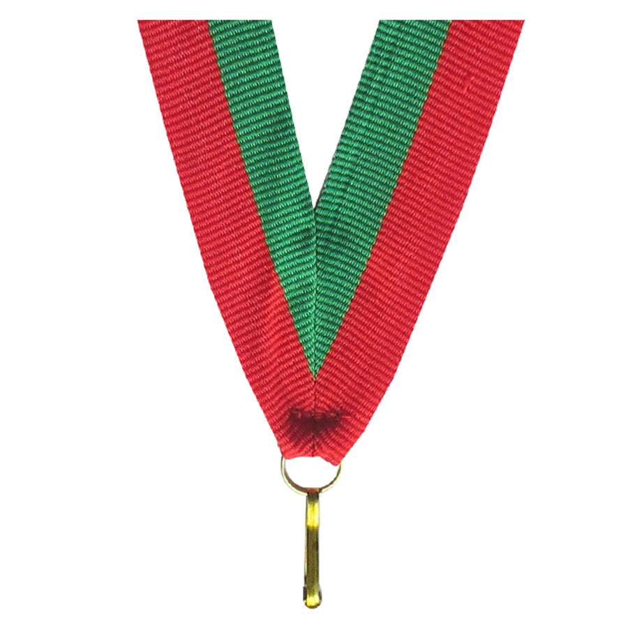 Snur medalie 11 mm, verde-rosu, V8-GN/R