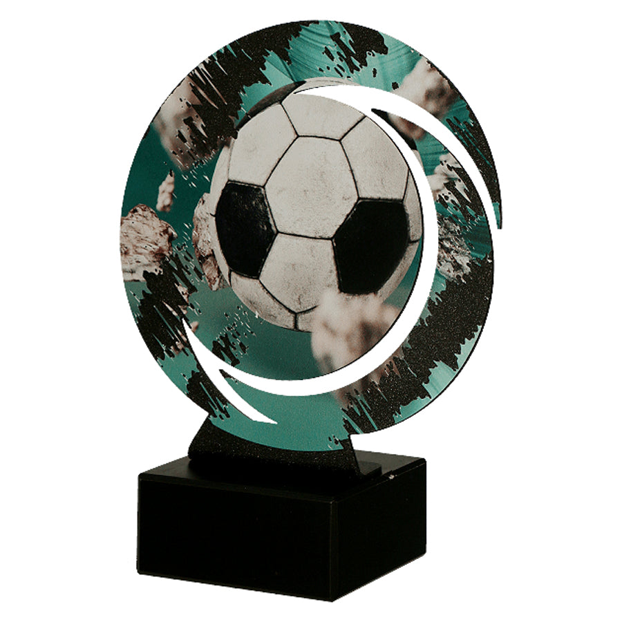 Trofeu de metal, cu baza de marmura, fotbal, WR-SOC1