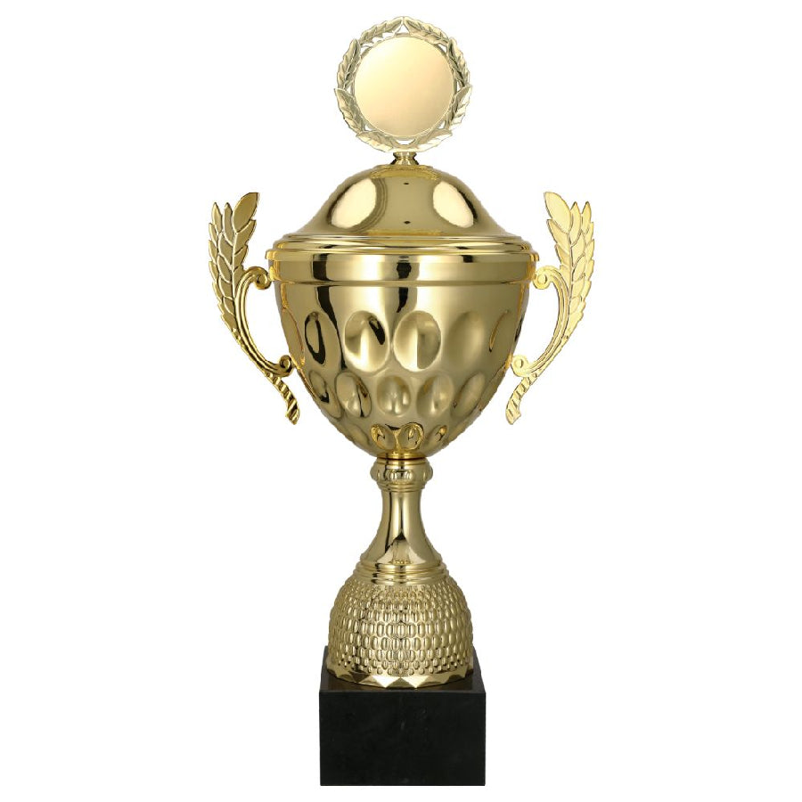 Cupa metalica aurie, cu capac, 4233/P