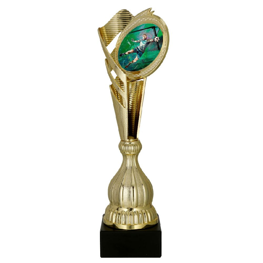 Cupa de plastic aurie, fotbal, 7249/SOC3