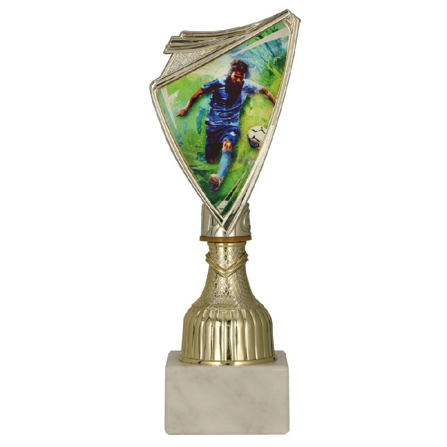 Cupa de plastic aurie, fotbal, 9297/SOC4