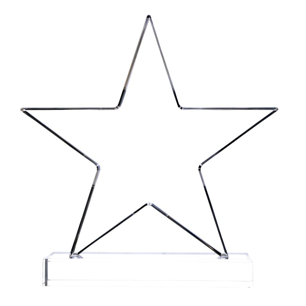 Trofeu Plexiglas Transparent, Stea, AC002