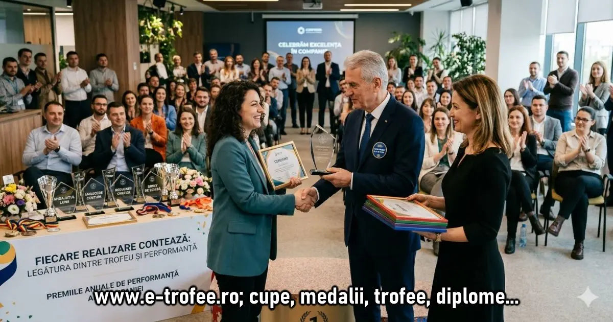 trofee personalizate, cupe si medalii si performanta pe care o induc angajatilor