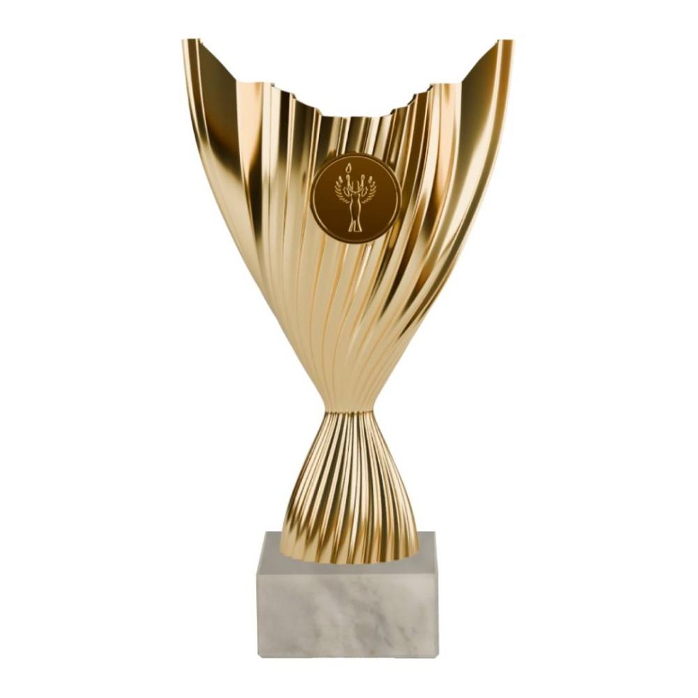 cupa aurie din plastic pentru premiere sportiva