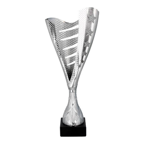 cupa argintie din plastic pentru premiere sportiva