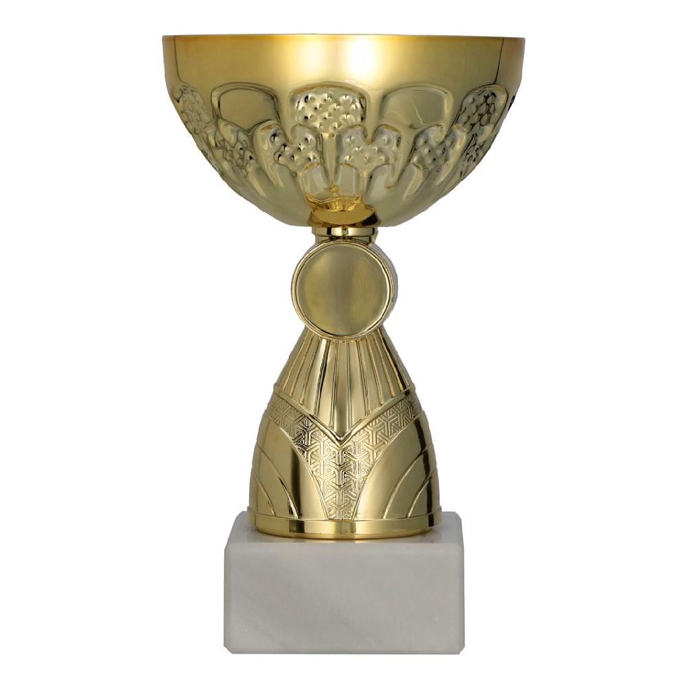 cupa metalica aurie cu capac pentru premiere sportiva