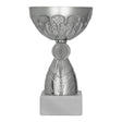 cupa metalica argintie cu capac pentru premiere sportiva
