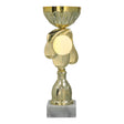 Cupa metalica aurie cu design clasic pentru premiere sportiva