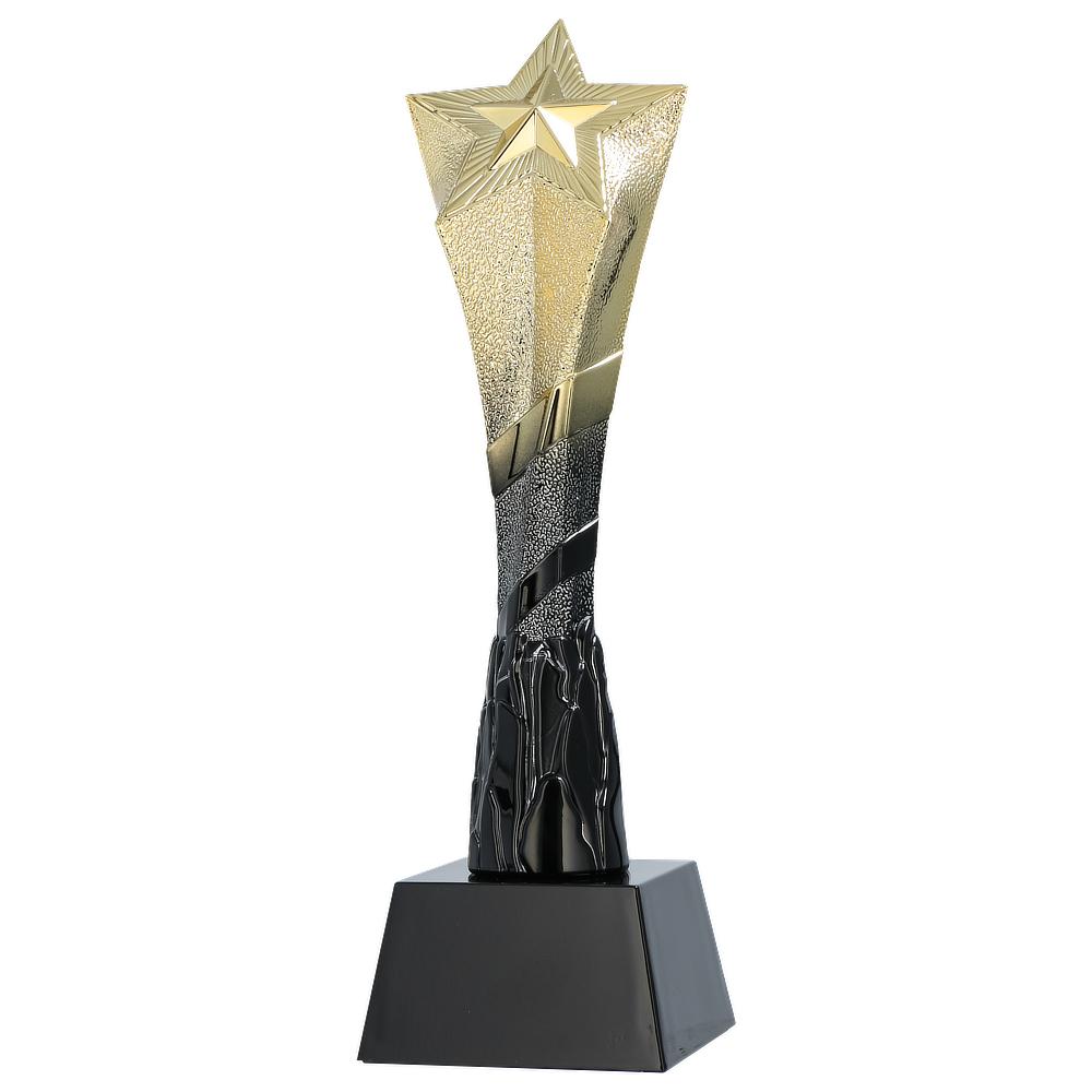 Trofeu de plastic, auriu cu negru, 26 cm, stea, A692