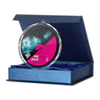 medalie argint cutie transport albastra CM002