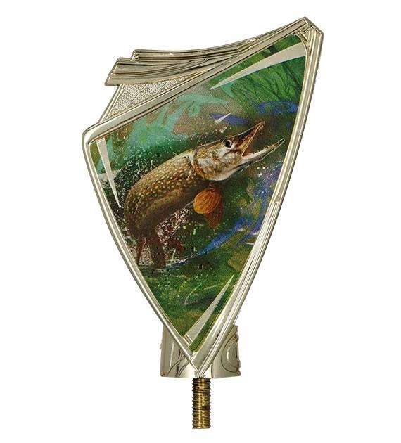 Figurina aurie din plastic reprezentand un pescar pentru premii sportive