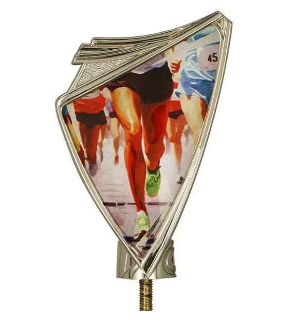figurina aurie din plastic reprezentand un atlet in timpul unei curse de alergare