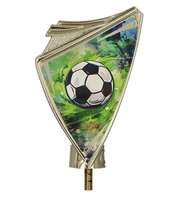 Figurina aurie fotbal 10 cm din plastic pe soclu