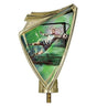 Figurina aurie fotbal 10 cm din plastic pe soclu