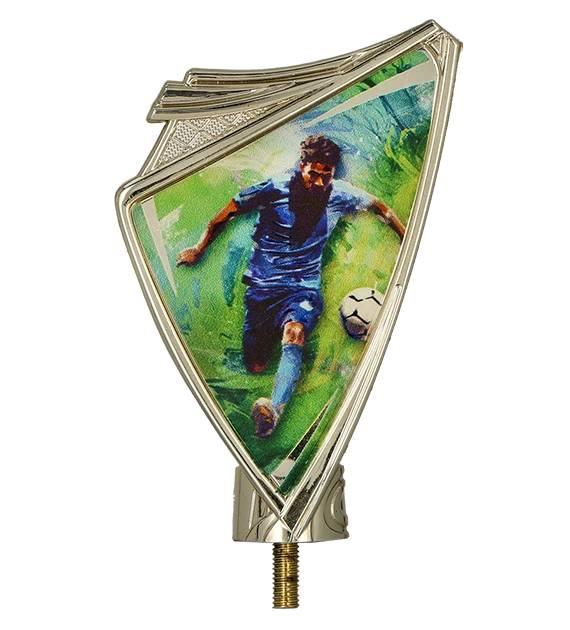 Figurina aurie fotbal 10 cm pe soclu negru