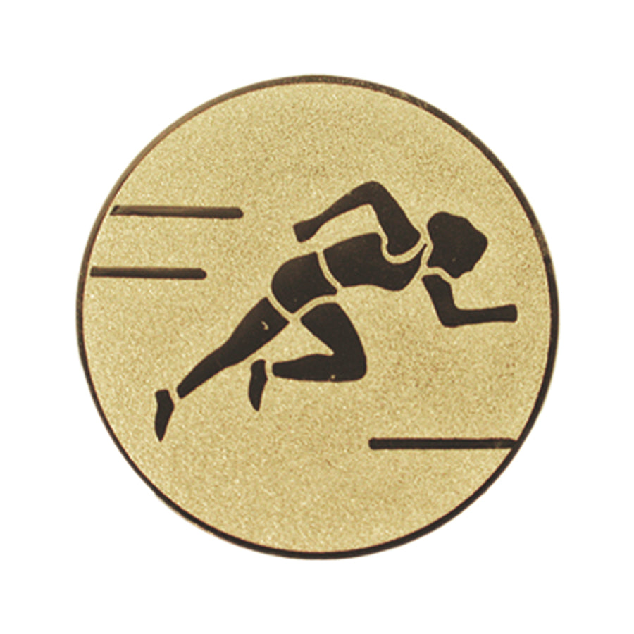Emblema de aluminiu 25 mm, alergare, D1-A31