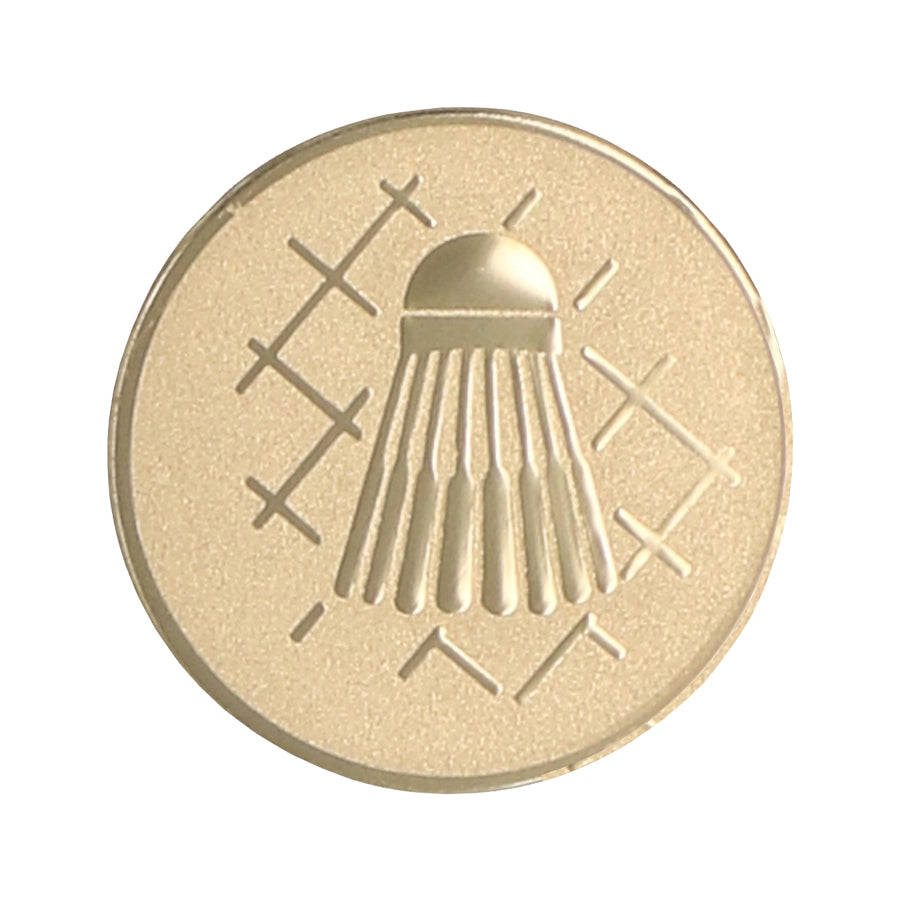 Emblema de aluminiu 25 mm, badminton, D1-A45