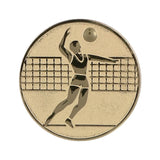 Emblema de aluminiu 25 mm, volei masculin, D1-A6