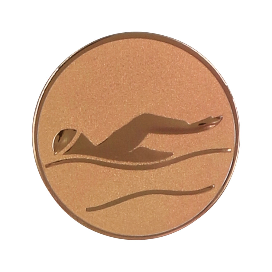 Emblema de aluminiu 25 mm, inot, D1-A9