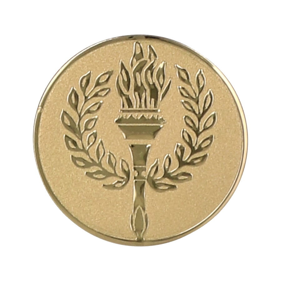Emblema de aluminiu 50 mm, flacara olimpica, D2-A40