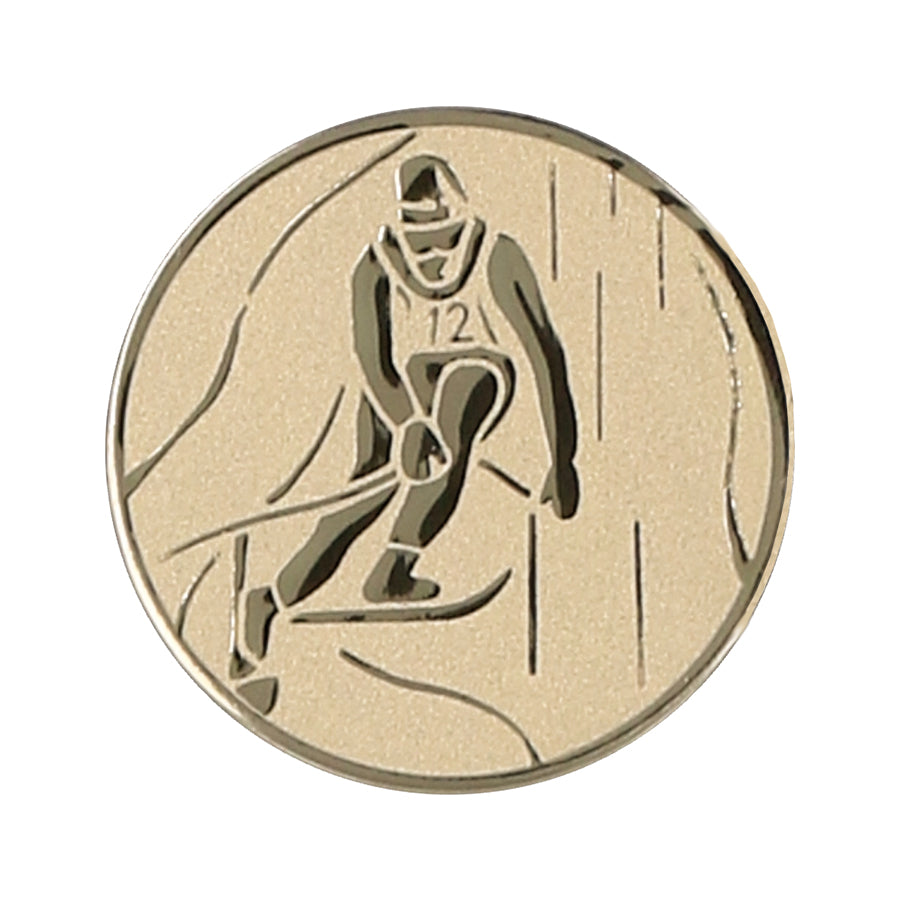 Emblema de aluminiu 50 mm, schi, D2-A93