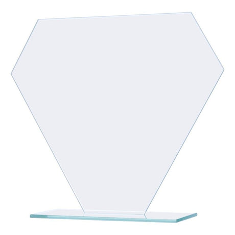 Trofeu din sticla cu inaltimea de 21 cm pe suport solid