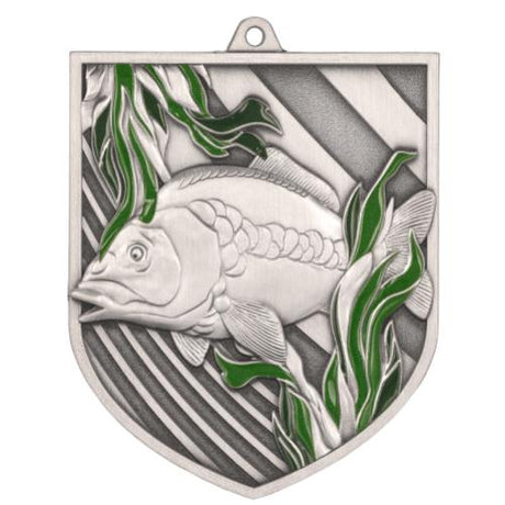 Medalie de metal, 8 cm, pescuit, MD8053