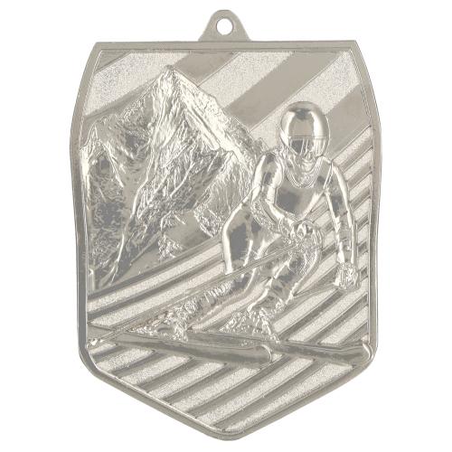 Medalie de metal, 7.8 cm, ski, MD8055