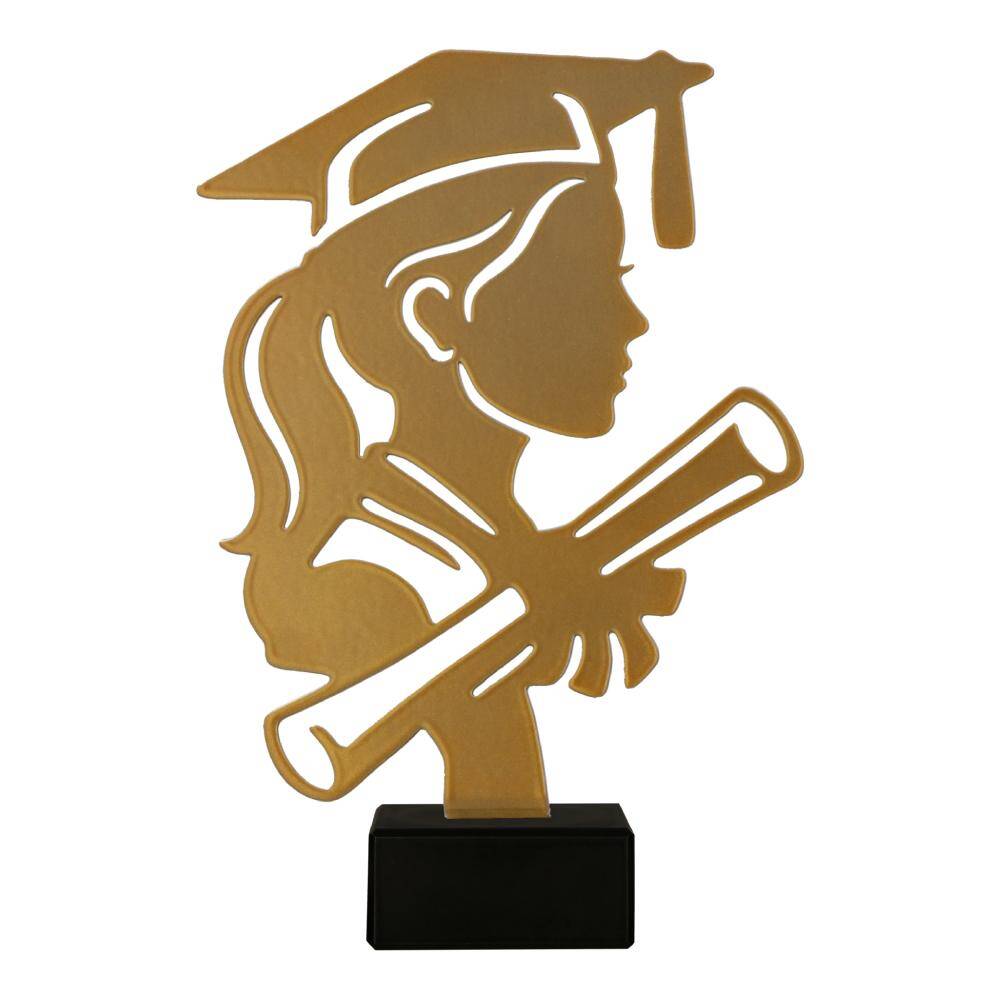 Trofeu metalic cu baza de marmura pentru premii educationale