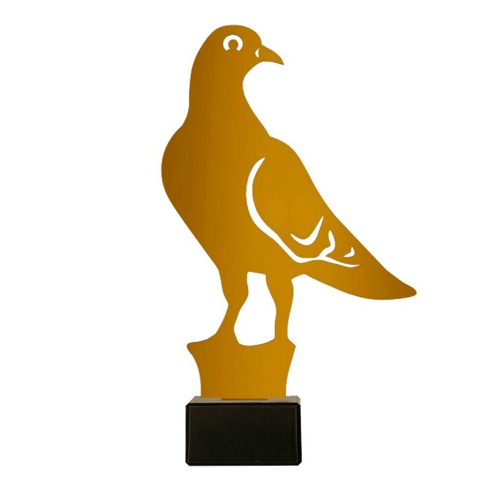 Trofeu metalic, cu baza de marmura, columbofilie, ML-DOVE2