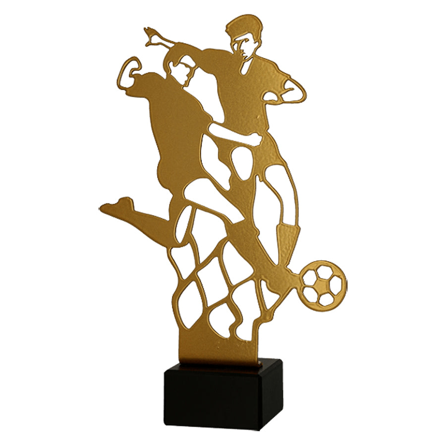 Trofeu de metal, cu baza de marmura, fotbal, ML-SOC2