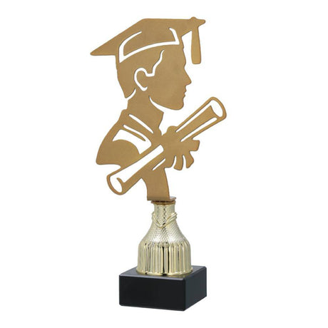 Trofeu metalic cu baza de marmura pentru educatie inaltime 26.5 cm