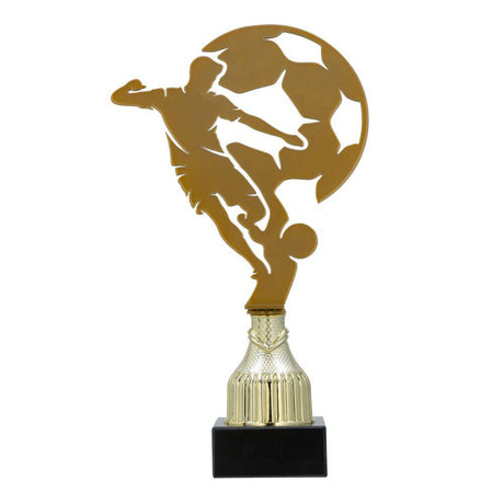 Trofeu de fotbal din metal cu baza de marmura inaltime 26.5 cm