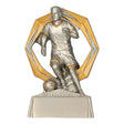 Trofeu din rasina cu minge de fotbal si emblema pe soclu